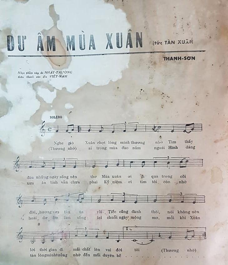 Sheet nhạc Dư Âm Mùa Xuân